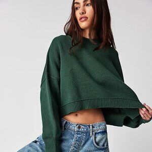 Free People Easy Street Crop Pullover Sweater